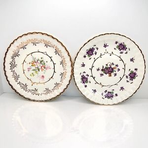 Vintage Wood & Sons 10” golden trim plates